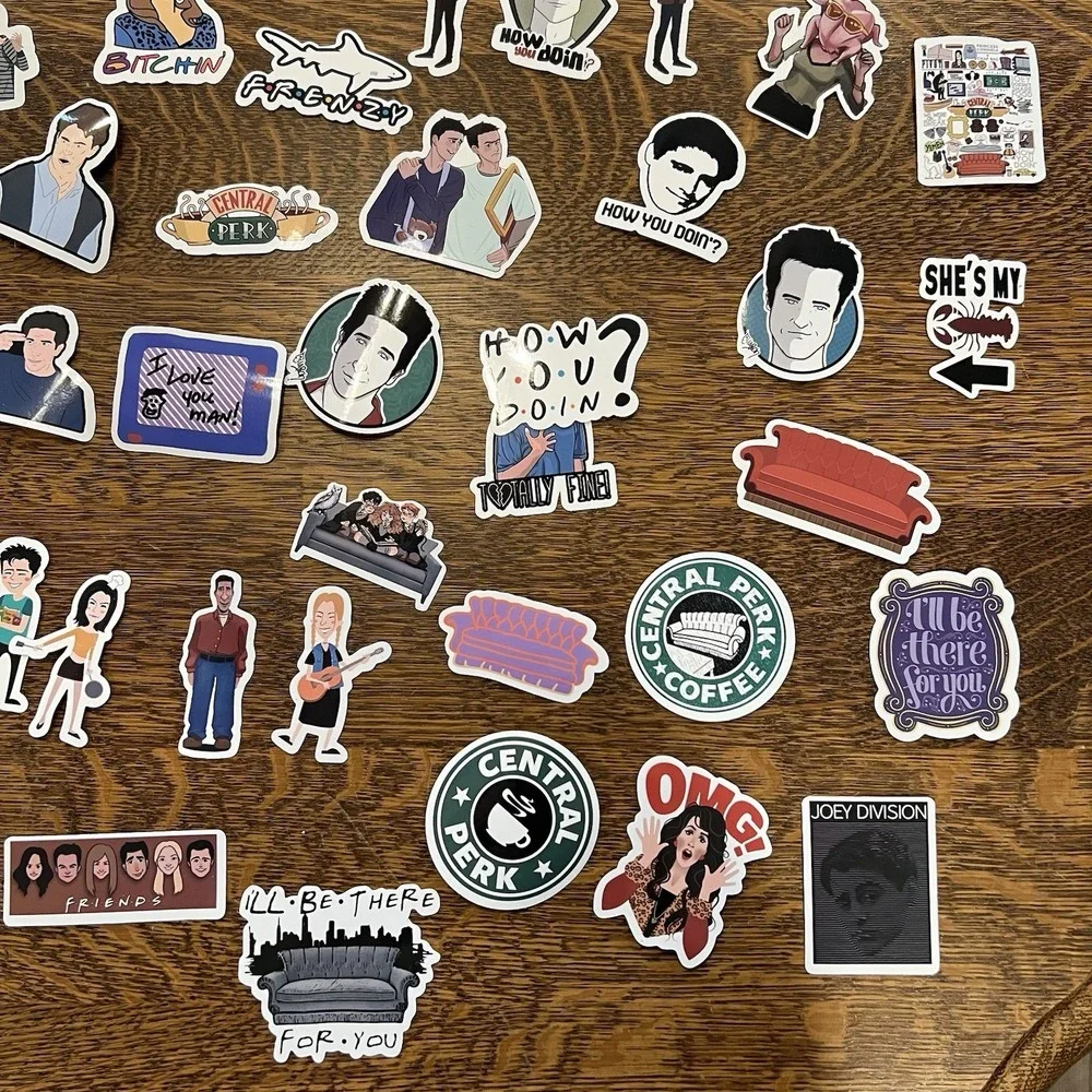 45+Pcs Friends Sticker for Adults Teens‎ Girls Scrapbooking Water Bottles
